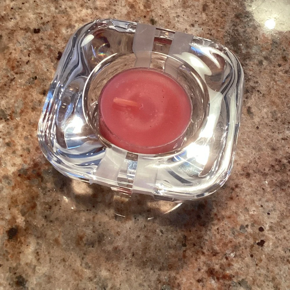 3 Noritake Crystal Tealight Holders
